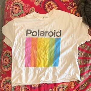Medium cream short sleeve Polaroid graphic T-shirt
